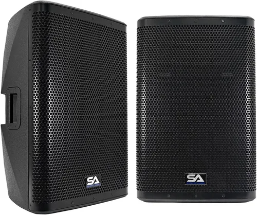 Seismic Audio Altavoces Fury-15, par de altavoces PA/DJ premium, 15", Bluetooth, DSP, mezclador integrado y amplificador de clase D