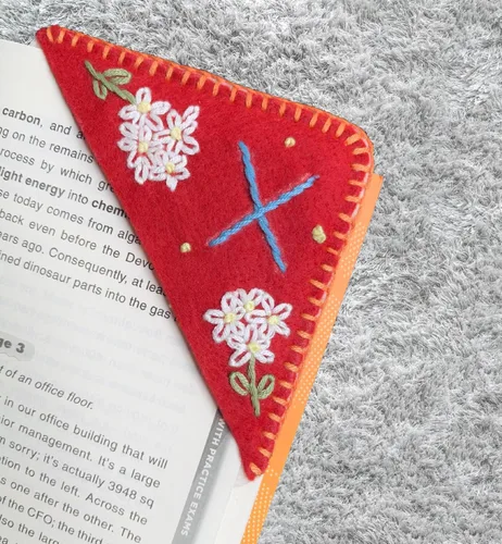 Miniatura 41 de Marcapáginas de esquina bordadas a mano personalizadas, Marcadores para mujeres, Marcador personalizado para los amantes de los libros, lindo Verde