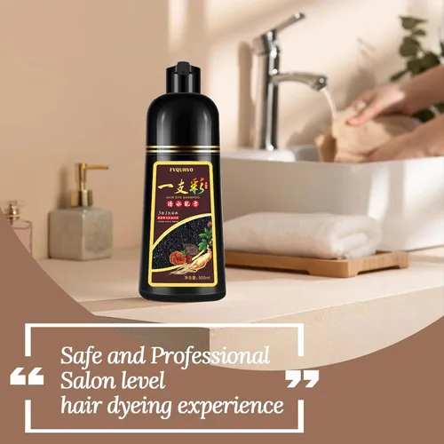 Miniatura 6 de Champú 3 en 1, color de cabello semipermanente, tinte para el cabello castaño claro, seguro y profesional, fácil de usar, para salón y hogar, 16.9