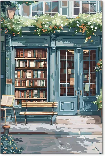 Miniatura 40 de Haitunone Arte de Pared de Lectura Femenina Victoriana Academia Oscura Libros Melancólicos Póster Pintura al Óleo Antigua Impresiones en Lienzo