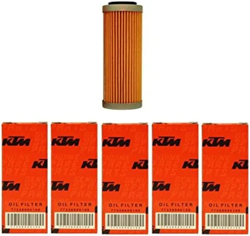 Miniatura 3 de Filtros de aceite OEM KTM paquete de 5 unidades 350 400 450 500 530 EXC-F SX-F XC-F XCF-W HECHO. ED 2008-2018 5X 77338005100