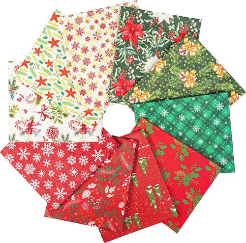 Miniatura 15 de Craftido -25 Opciones- Paquetes de Tela 100% Algodón para Quilting 10pcs Fat Quarters 18"x21"-Peso Medio 5.2 oz- Algodón Suave para Acolchado, Tie