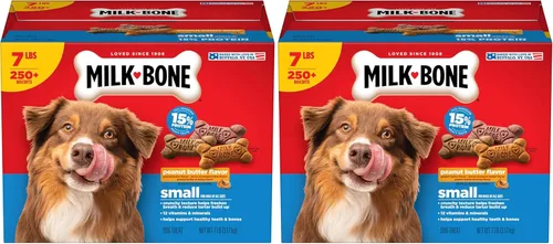 Miniatura 13 de Milk-Bone Galletas para Perros con Sabor a Mantequilla de Maní con Saborizantes Naturales y Artificiales - Golosinas Crujientes para Perros - 7