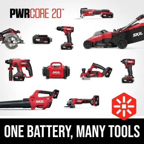 Miniatura 7 de SKIL PWR CORE 20 - Kit de motosierra ligera de mano sin escobillas de 20 V 12 pulgadas con tensión de cadena sin herramientas y lubricación