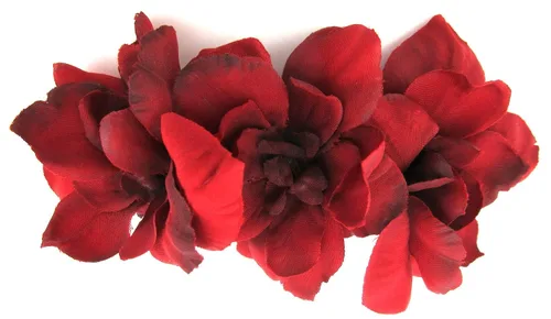 Miniatura 4 de Clip de pelo de flor de manzana roja triple con dientes