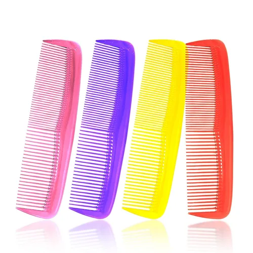 Miniatura 12 de Soft 'N Style Cuidado del cabello, 4 paquetes de peines irrompibles - peine para hombres/peine de dientes finos/peines para cabello Rosa