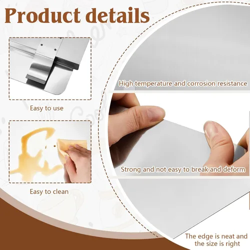 Miniatura 3 de Ferraycle 2 Paquetes Protector contra Salpicaduras de Acero Inoxidable para Freidora Protector contra Salpicaduras y Derrames Comercial para Estufa