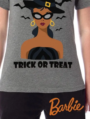 Miniatura 4 de INTIMO Mattel Barbie - Conjunto de pijama de Halloween para mujer, diseño de bruja, Multi colorido