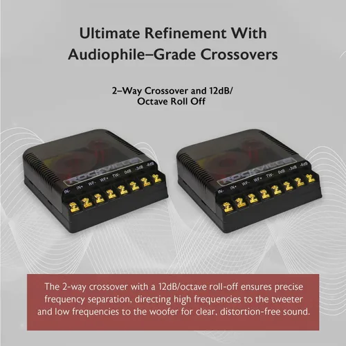 Miniatura 6 de Rockville X8C - Altavoces de audio para automóvil de 8 pulgadas, 1000 W, clasificación CEA, tweeters de titanio, crossovers de audiófilo, bala