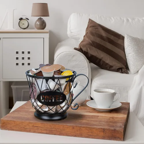Miniatura 2 de TreeLen Soporte para cápsulas de café, organizador de tazas K, soporte de taza K de gran capacidad para tazas de 40 K, almacenamiento de cápsulas K