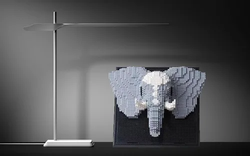 Miniatura 3 de BDYDT Juego de bloques de construcción de elefante; un juego de decoración de pared para adultos que aman pasatiempos creativos (1625 piezas)