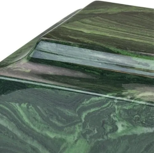 Miniatura 2 de Verde Classic - Mármol cultivado por Mackenzie Vault para urnas Silverlight, urna de cremación verde para cenizas, tamaño adulto, entierro
