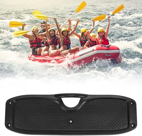Miniatura 2 de Placa de montaje, ligera, resistente, ampliamente utilizada, soporte de motor fuera de borda PVC para bote de goma (negro)