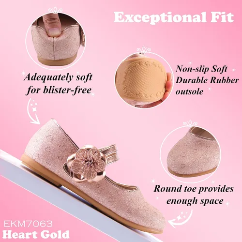 Miniatura 2 de EIGHT KM Zapatos de vestir para niñas pequeñas Zapatos Mary Jane para niñas Mary Jane Flats Zapatos de ballet Fiesta, niña de flores, zapatos