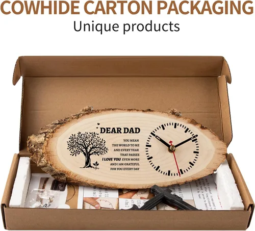 Miniatura 6 de Regalos para papá de hija e hijo, ideas de regalo de Navidad y cumpleaños para papá, reloj de madera, regalo personalizado para papá, regalos