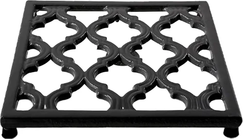 JOGREFUL Alfombrillas salvamanteles de hierro fundido, soportes para ollas de cocina para mesa o encimeras Portect, resistentes al calor para Negro