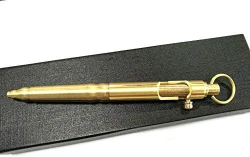 Miniatura 6 de Bolígrafo de bolsillo EDC de latón macizo con llavero