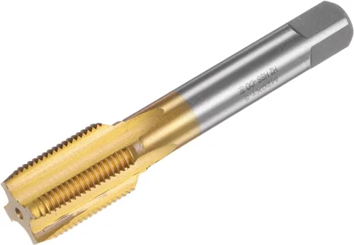 Miniatura 16 de uxcell Grifos de flauta rectos, M12 x 1.25 Mano izquierda métrica cubierta de titanio M35 cobalto de alta velocidad máquina de acero roscado roscado