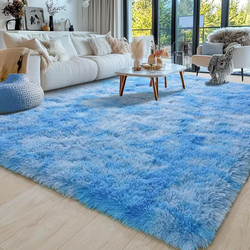 Miniatura 150 de Alfombras de área de 8x10 para sala de estar, alfombra shaggy grande ultra suave y esponjosa para dormitorio, alfombras de felpa mullida Blanco crema