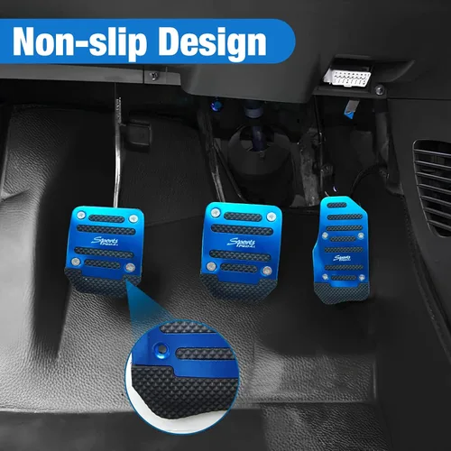 Miniatura 6 de Pack-3 Juego de almohadillas antideslizantes para pedal de automóvil, fundas para pedal de acelerador, protectores de pedal de freno de automóvil