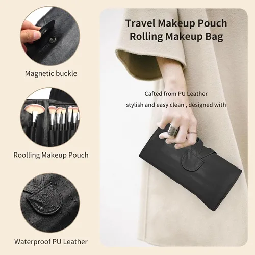 Miniatura 6 de Juego de brochas de maquillaje para mujeres, 28 piezas. Incluye 24 brochas de maquillaje, 2 esponjas grandes para mezclar, 1 espátula