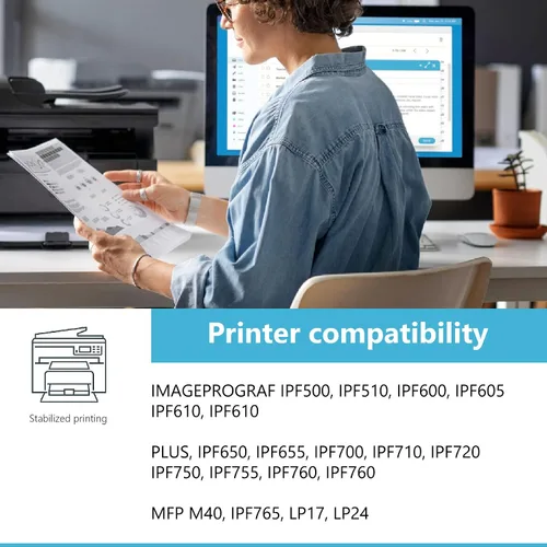 Miniatura 2 de PFI-102 Depósito de tinta de 5 colores (5 unidades, negro mate/negro/cian/magenta/amarillo) - Compatible con Eaxi PFI-102MBK PFI-102BK PFI-102C