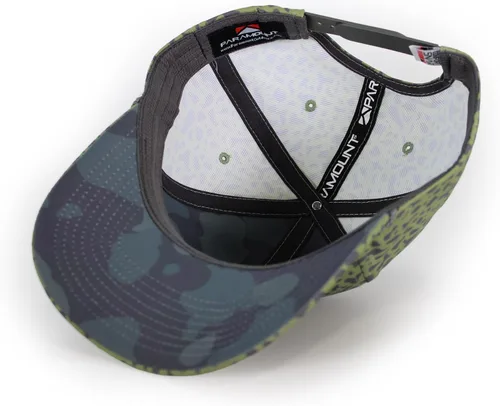 Miniatura 13 de Paramount Outdoors Sombrero de pesca de trucha al atardecer, diseño de silueta de pez de montaña, sombrero para exteriores con cómodo Snapback