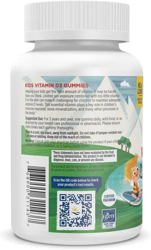 Miniatura 6 de Nordic Naturals Gomitas de Vitamina D3 para Niños, Explosión de Sandía Silvestre - 60 Gomitas - 400 UI Vitamina D3 - Salud Ósea, Inmunidad Saludable