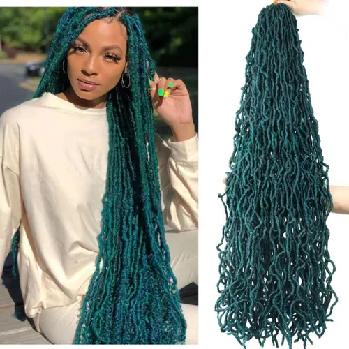 Miniatura 37 de 6 Paquetes Soft Locs Cabello de Ganchillo Pre Looped Faux Locs Trenzas de Ganchillo Goddess Locs Dreadlocs Cabello Sintético Para Mujeres Negras 1b