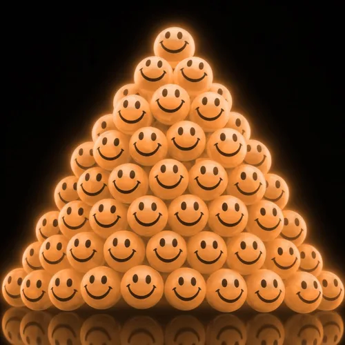 Miniatura 10 de ArtCreativity 36 bolas de rebote de cara sonriente rosa que brillan en la oscuridad, paquete a granel de 36 a 1 pulgada de alto rebote para niños