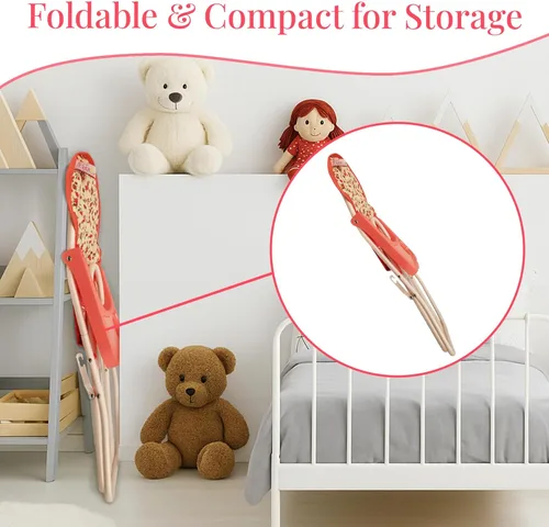 Miniatura 8 de Silla alta plegable para muñeca de bebé, accesorios para muñecas, muñecas y accesorios para silla alta para muñecas de 18 pulgadas, juego