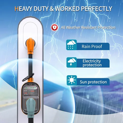 Miniatura 4 de EyGde Protector contra sobretensiones RV de 30 amperios, analizador de circuitos de 30 amperios con cubierta impermeable, protección de voltaje