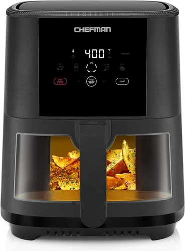 Miniatura 8 de Chefman TurboFry Touch - Freidora de aire de 8 cuartos de galón con ventana de visualización XL y pantalla digital avanzada, freír con menos aceite
