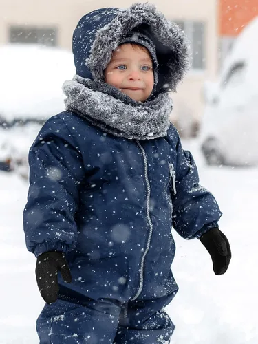 Miniatura 6 de Boao 5 pares de guantes de punto elásticos para niños y niñas, guantes cálidos de invierno para niños y niñas