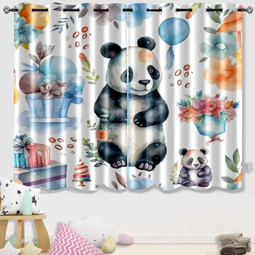Miniatura 12 de Cortinas de Gato - Lindas Cortinas Opacas de Gato para Habitación de Niños Decoración Kawaii para Dormitorio de Niñas, 2 Paneles, 82 x 63 pulgadas