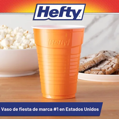 Miniatura 3 de Vasos de Plástico Desechables Hefty Party On, Surtidos, 16 Onzas, 100