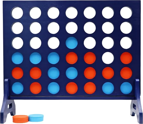 Miniatura 66 de Tailgating Pros Cuatro en una fila gigante azul marino premium con funda de transporte – Juego de patio al aire libre de gran tamaño – ¡Muchos