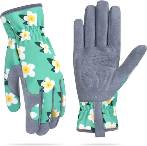 Guantes de jardinería para mujeres, guantes de cuero para trabajo en jardín, a prueba de espinas, sin perforación, para cavar, plantar y podar