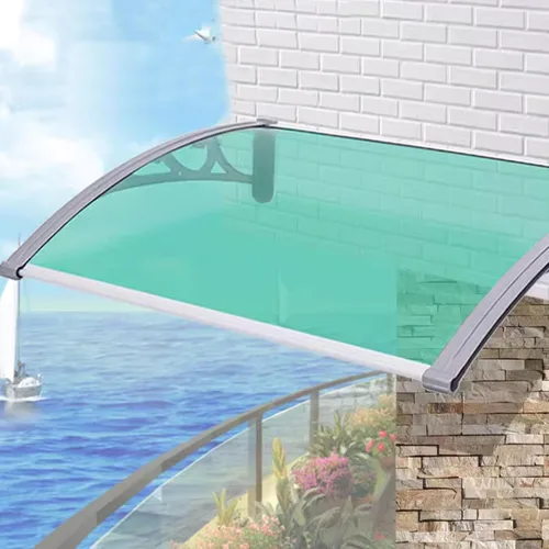 Toldo verde para ventana con protección UV, lluvia, nieve, luz solar, toldo para puerta delantera, patio, puerta delantera al aire libre, patio,