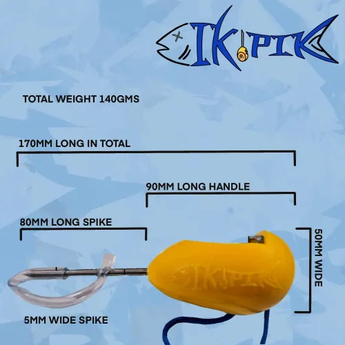 Miniatura 3 de Ikejime - Pico de acero inoxidable con cubierta protectora sin BPA. Agarre plástico Iki Jime Spike y abridor de botellas. Mata a los peces