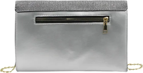 Miniatura 3 de Caviotess Women Shiny Sequin Envelope Clutch Purse Elegant Evening Bag Shoulder Handbag with Chain Strap