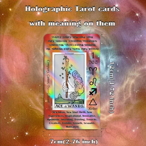 Miniatura 7 de Smoostart Cartas del Tarot (universo misterioso holográfico con significados en las cartas)