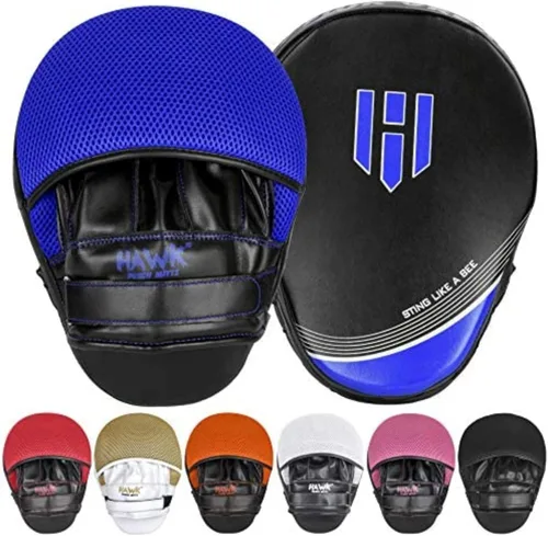 Manoplas de golpeo para Kickboxing, Muay thai, artes marciales mixtas, boxeo, entrenamiento, enfoque, almohadillas de mano para niños, hombres y Azul