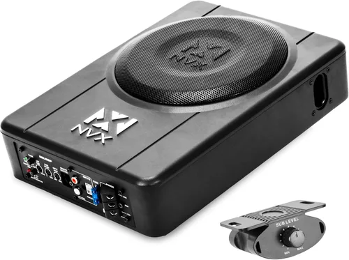 NVX QBUS8P 300W Peak (150W RMS) amplificado y cargado 8 pulgadas con puerto debajo del asiento Sistema de subwoofer universal de graves rápidos con