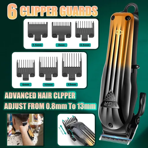 Miniatura 4 de VGR 644 cortapelos para hombres profesionales, recortadora de barba inalámbrica y afeitadoras eléctricas para hombres, kit de corte de pelo