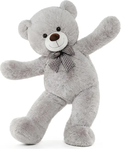 Miniatura 24 de MorisMos Oso de peluche gigante, regalo de oso gigante suave para niñas, novia en San Valentín, Navidad, cumpleaños, 47 pulgadas, azul Azul claro