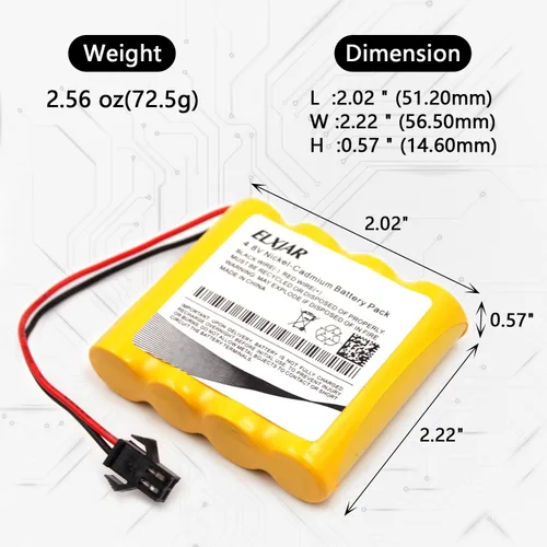 Miniatura 3 de Paquete de 2 baterías Ni-Cd de 4.8 V 600 mAh compatible con camión RC 1/18, Rock Off-Road, coche de carreras de cuatro ruedas, enchufe SM-2P