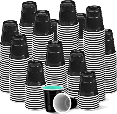 Miniatura 28 de 500 piezas Vasos de Chupito de Plástico Lake Bule de 2 onzas vasos de chupito azules Revelación de Género vasos de chupito desechables para beber