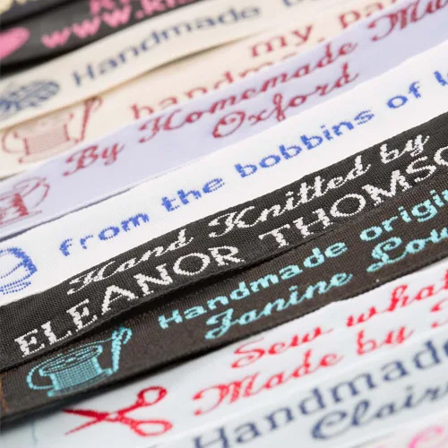 Miniatura 3 de Etiquetas personalizadas 100% tejidas, 1/2 pulgada de ancho