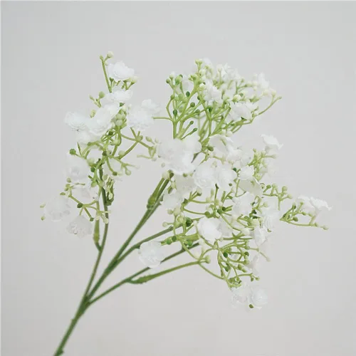 Miniatura 5 de vctops 3 piezas de flores artificiales de aliento de bebé, ramos de flores falsas de gypsophila al tacto real para arreglos de boda, decoración